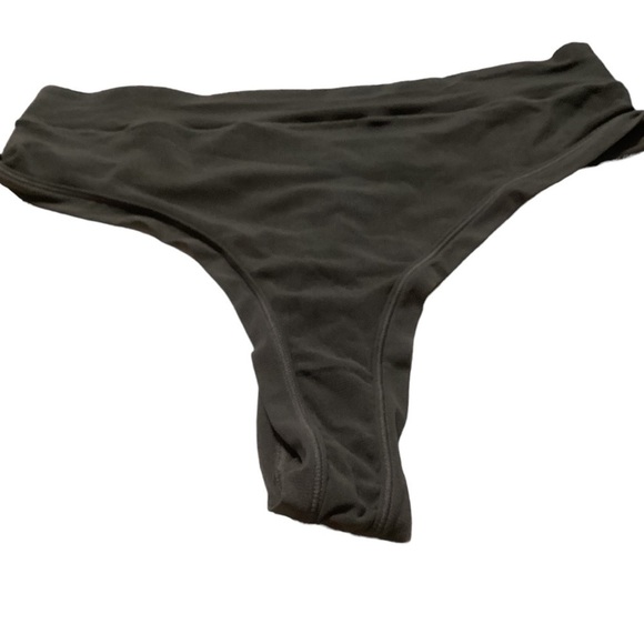 SKIMS Deep sea ( dark green) sheer fits everybody thong‎ NWT size 4X - Picture 2 of 6